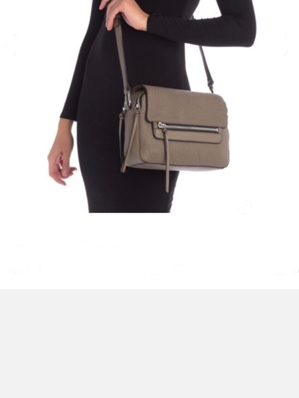 Vince Camuto Pebbled Crossbody Bag in Taupe